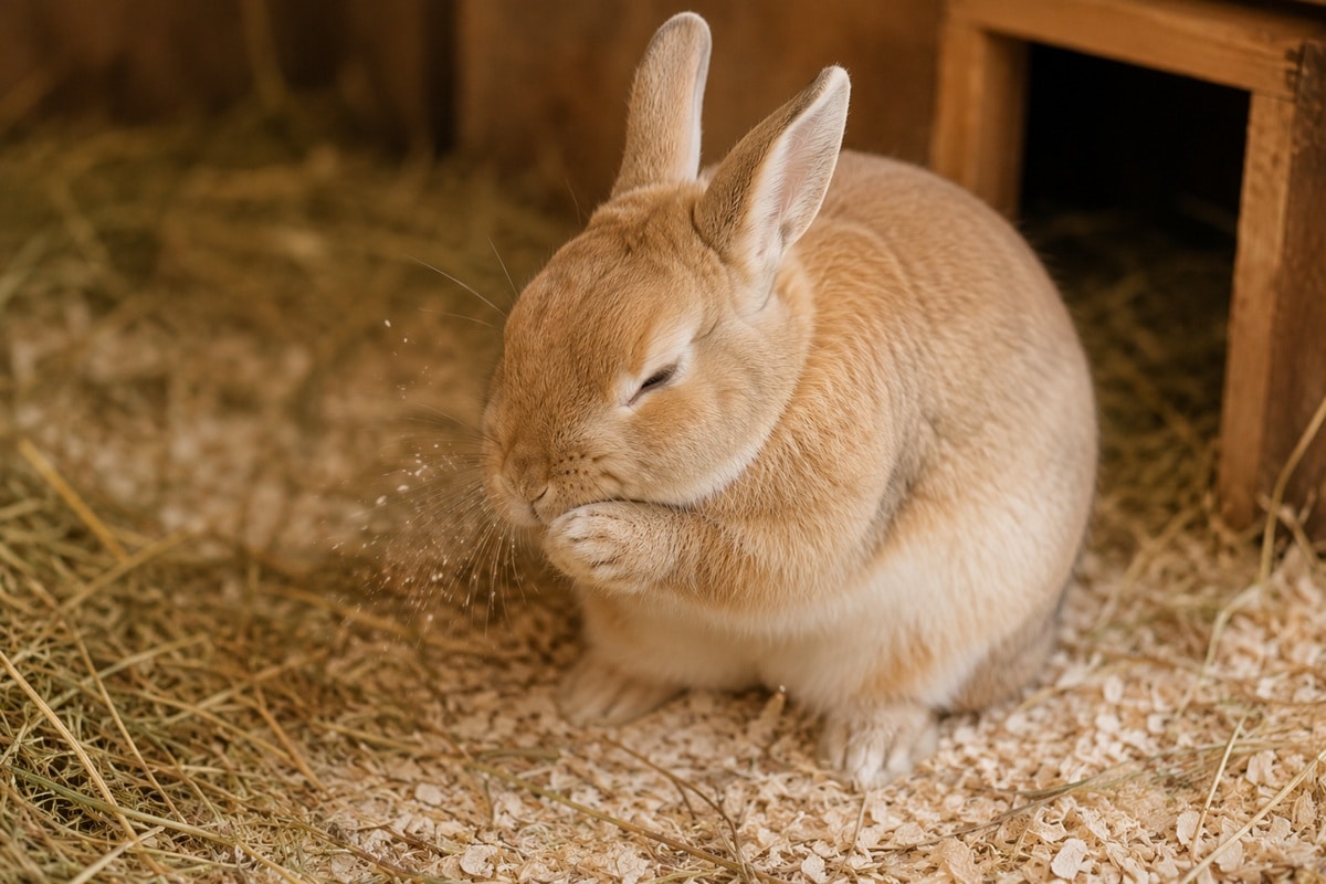 lapin qui éternue