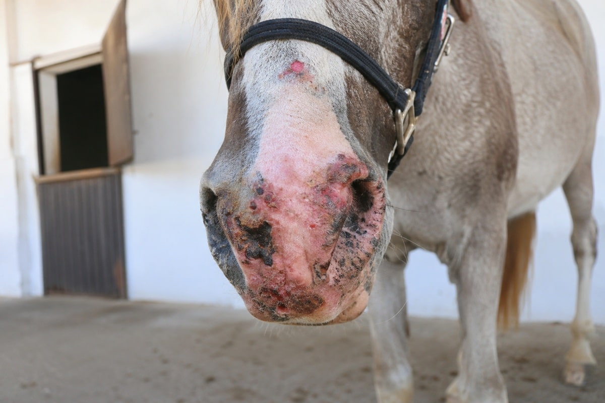 Photosensibilisation chez le cheval